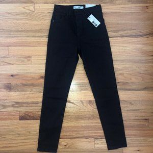 Topshop Jamie High Waist Black Jeans